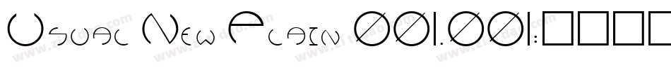Usual New Plain 001.001字体转换